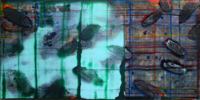 John Cronin, “Standard Deviation” (2012), oil on aluminium, 60 x 120 x 3 cm