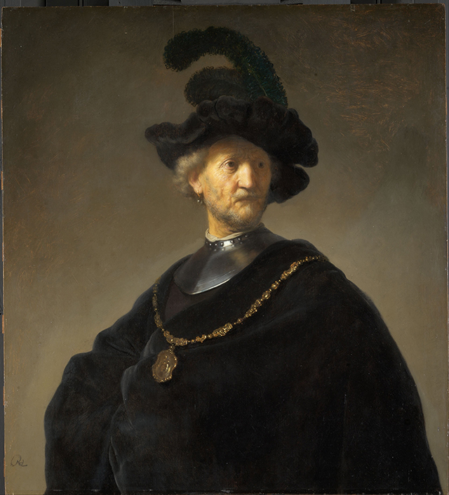 Rembrandt, "Old Man with a Gold Chain" (1631), oil on panel (via Wikimedia)