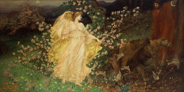William Blake Richmond, "Venus y Anquises" (1889-90), óleo sobre lienzo (a través de Walker Art Gallery)