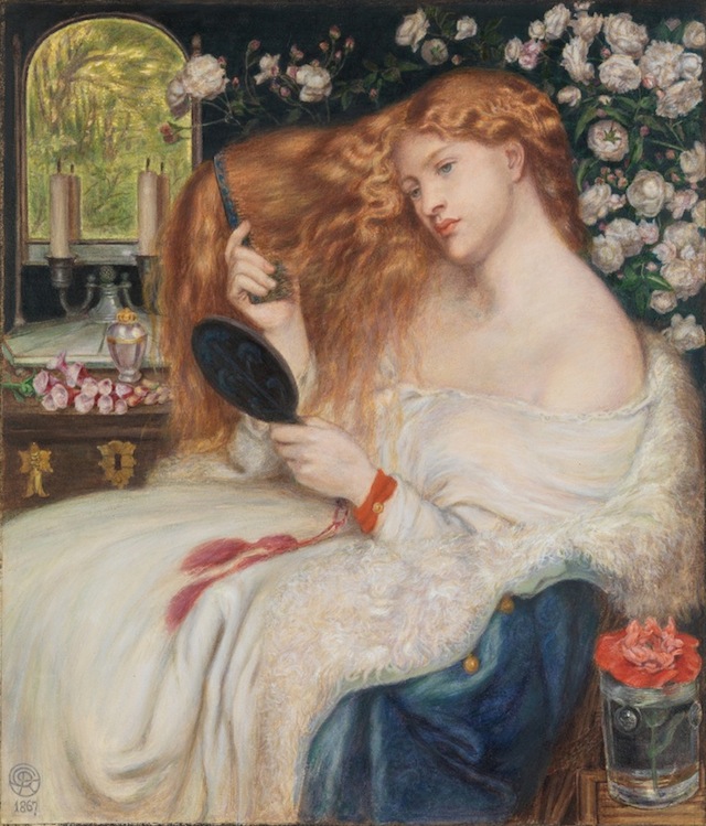 Dante Gabriel Rossetti y Henry Treffry Dunn, "Lady Lilith" (1867), de la acuarela y gouache sobre papel, 20 x 16.3 17 16.5 pulg. (Cortesía del Museo Metropolitano de Arte, el Fondo de Rogers, 1908)