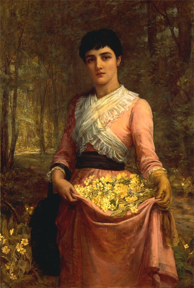 Edwin Long, "Las Hijas de Nuestra Empire Inglaterra. La primavera" (1887), óleo sobre lienzo (a través de Yale Center for British Art)