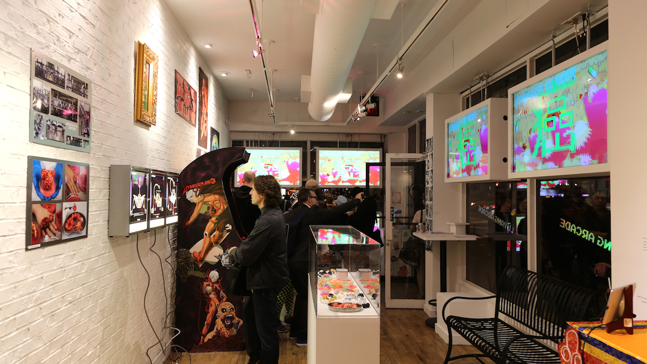 Installation view of 'Yu Lang Arcade' at Wallplay (photo courtesy the artist)