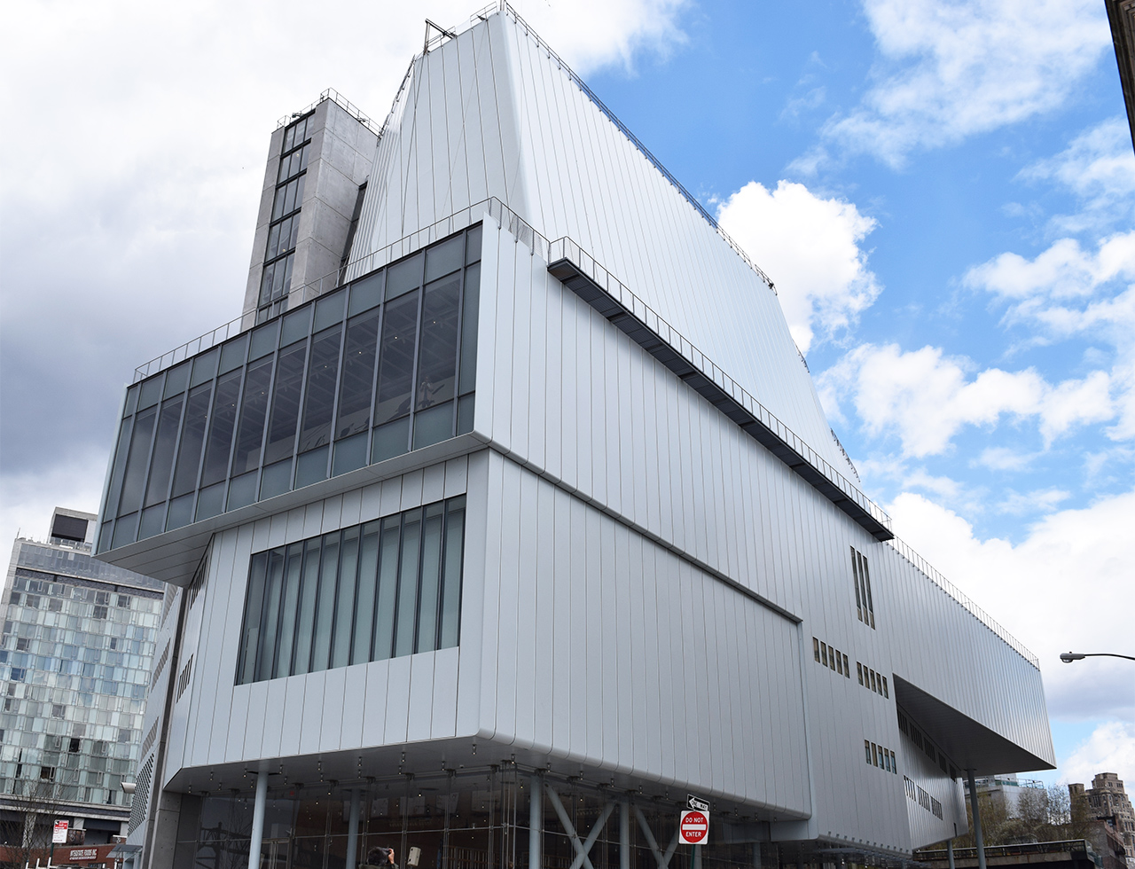 The exterior of the new Whitney Museum (all photos by the author for Hyperallergic)