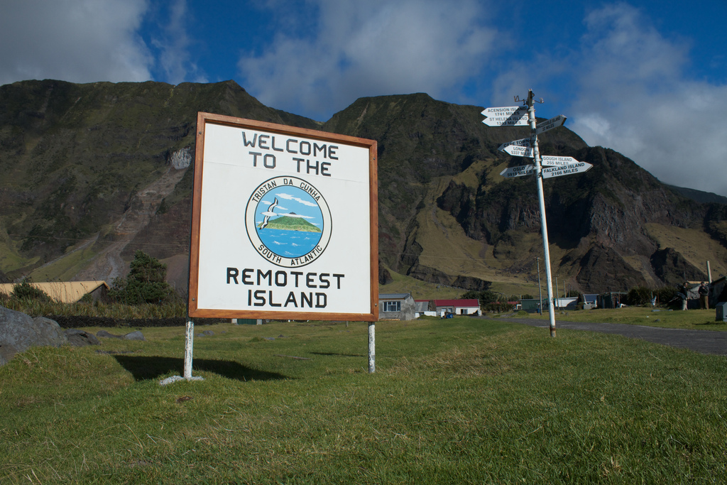 "Welcome to the remotest island" (photograph by Brian Gratwicke, via Flickr)