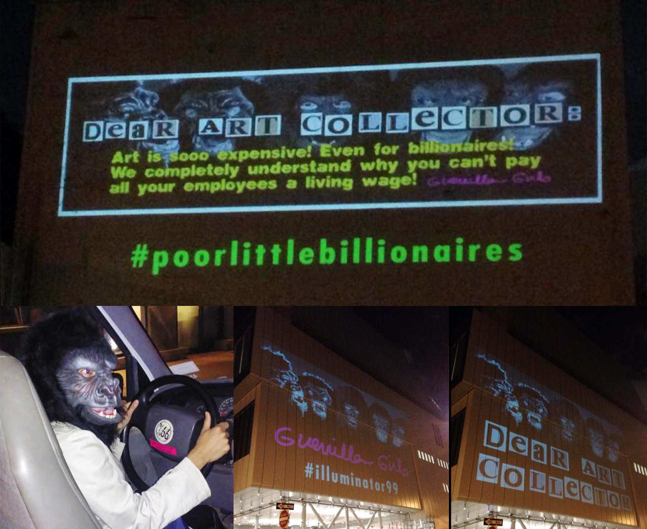 The Illuminator and the Guerrilla Girls appear to have joined forces for a Saturday night projection on the new Whitney Museum (via @illuminator99)