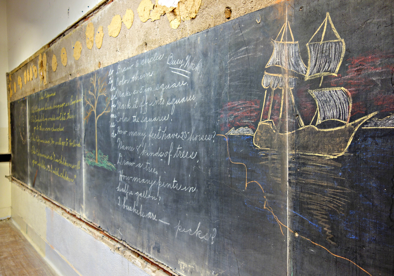 1917 chalkboard drawings at Emerson High School, Oklahoma City