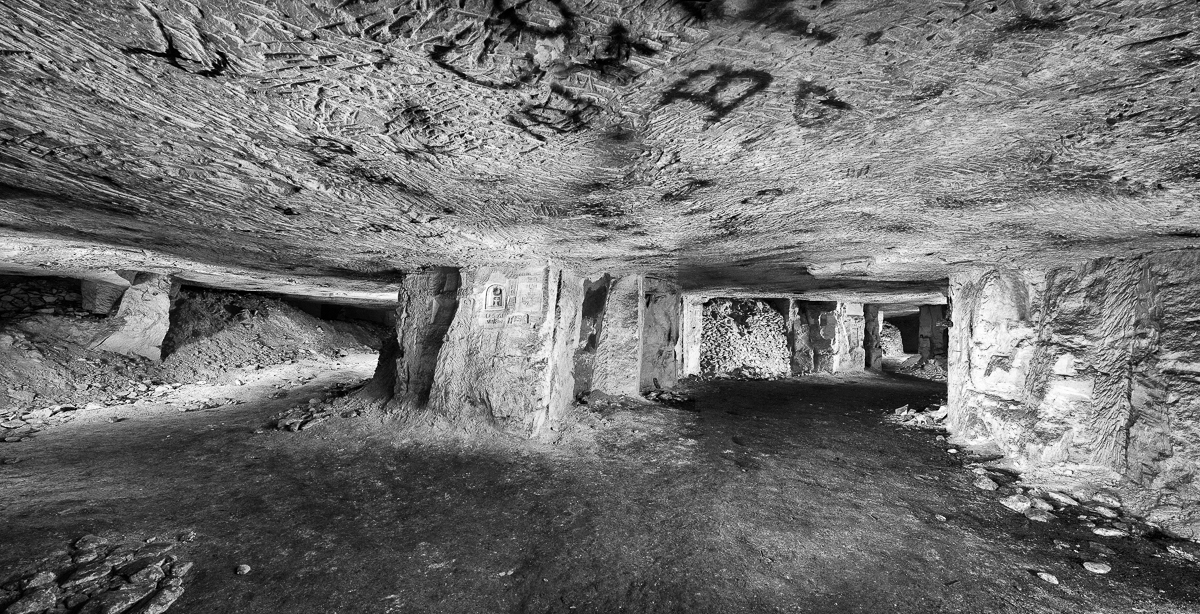 Former underground city beneath the trenches. Photographed 11 March 2013. Picardy, France. Terms of Use: These photos are for one-time use before January 1, 2015, limited to professional media outlets and blogs, in connection with an accompanying story about Jeffrey Gusky, his work and WWI-related discoveries. Stories appearing during the license period may be archived online by the media outlet or blog who published the story. This image is a low resolution version of the original. Higher resolution images are available by special arrangement with the artist. This image may not be modified and may not be used commercially except with a commercial license. This image is not available under any Creative Commons license. Copyright (c) 2013, Jeffrey Gusky. All Rights Reserved. Jeffrey Gusky, c/o attorney at P.O. Box 2526, Addison, TX 75001-2526. photos@jeffgusky.com.