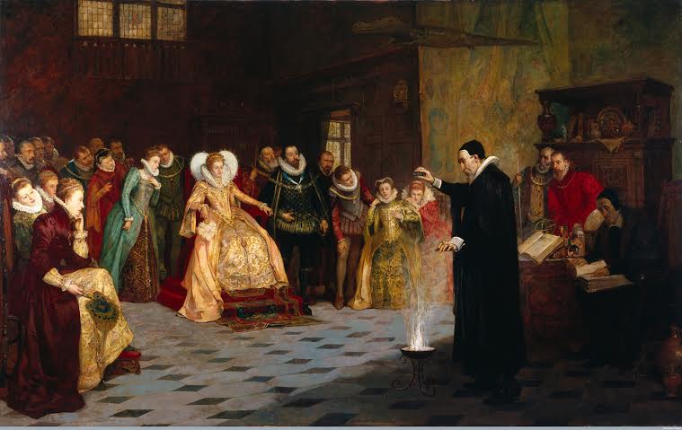 Henry Gillard," John Dee performing an experiment before Queen Elizabeth I" (1913) (courtesy Wellcome Library, London)