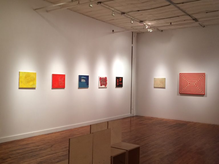 Installation view of Sharon Butler's new paintings at Theodore:Art