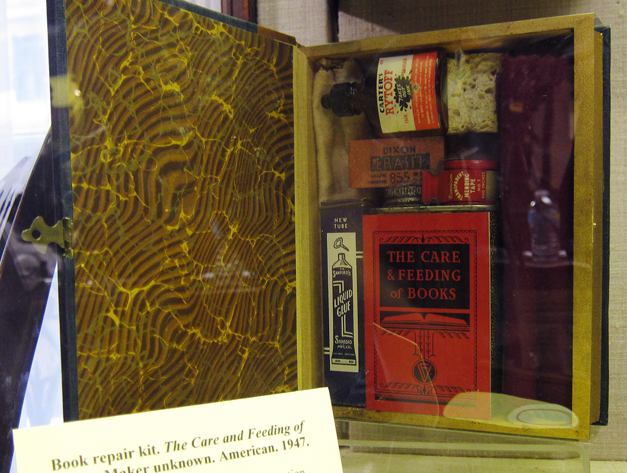 "The Care and Feeding of Books" (1947), a book repair kit