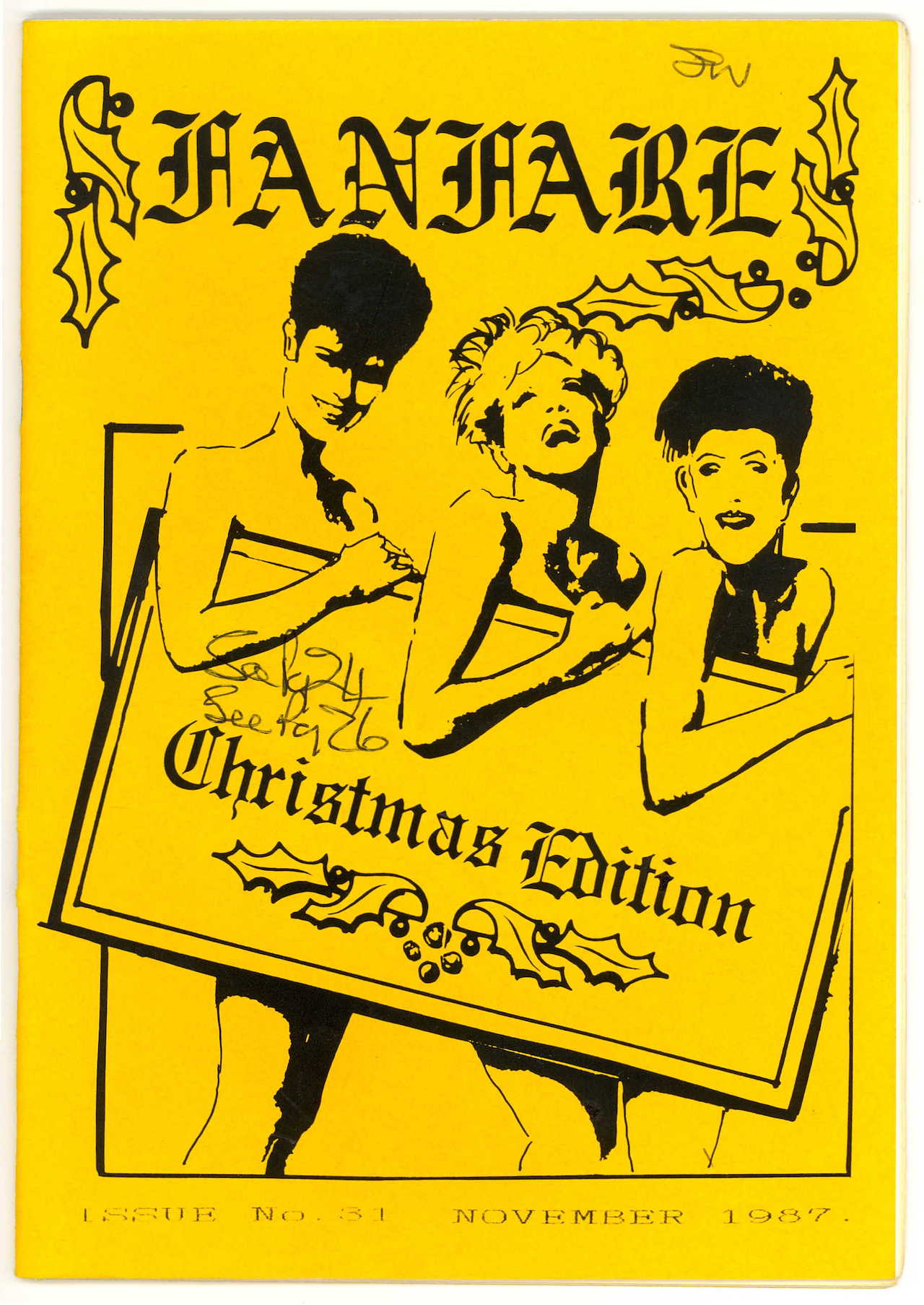 Cover of November 1987 issue of Fanfare Magazine (courtesy Gender DynamiX and Digital Transgender Archive)