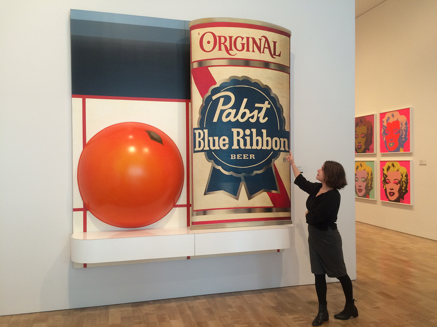 The author with Tom Wesselmann's "Still Life #51" (1964), at the east gallery entrance to the permanent collection