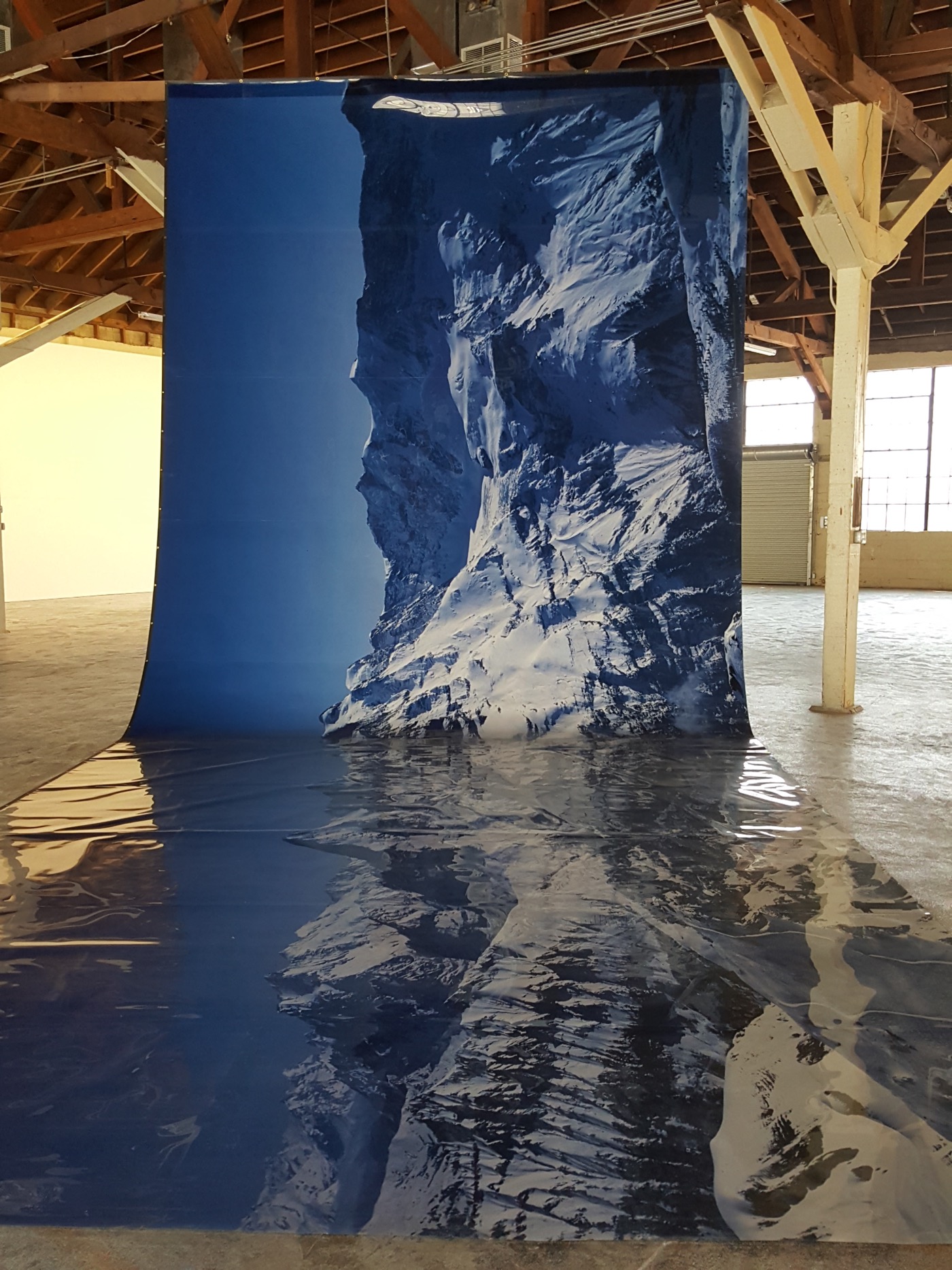 An installation by the artist Lutz Bacher "Magic Mountain" at 356 Mission Road
