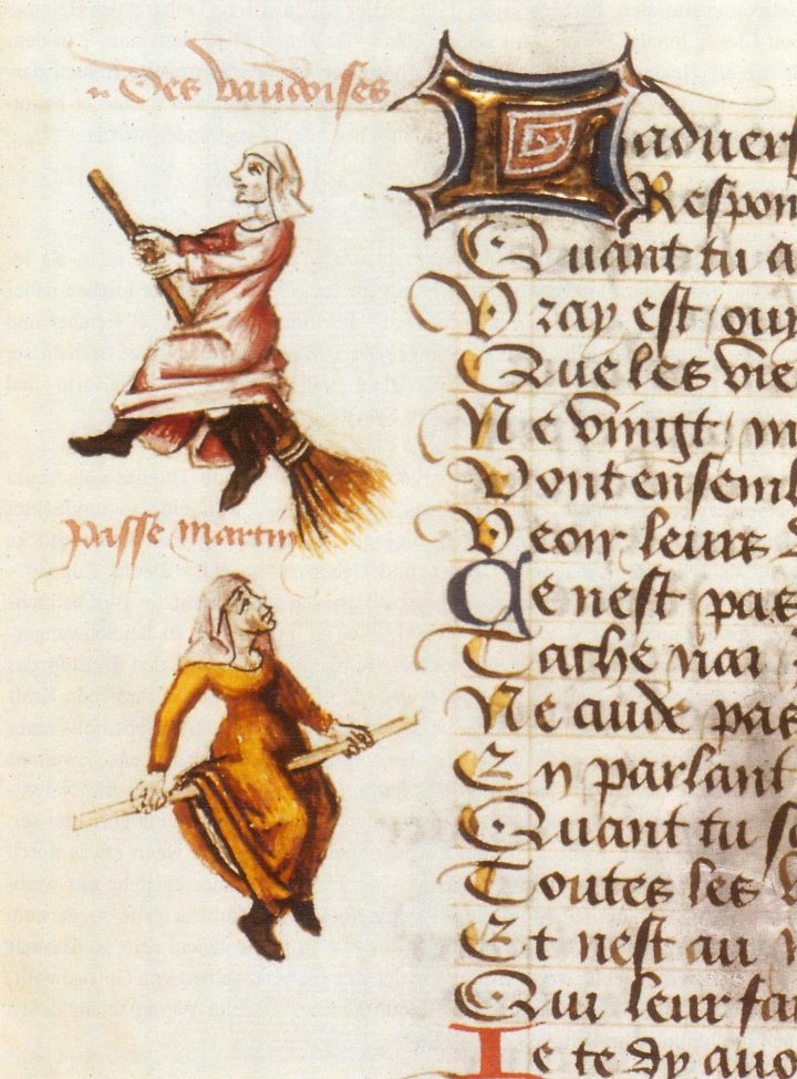 Witches illustrated in Martin Le France's 'Le Champion des Dames' (1451) (via Wikimedia)
