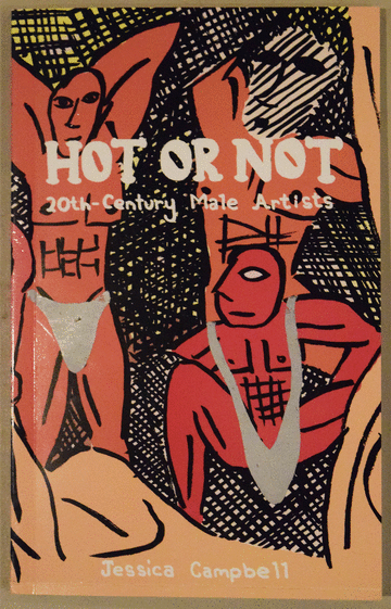 The cover of <em>Hot or Not</em> features figures in scratch-off underwear (gif by the author for Hyperallergic)