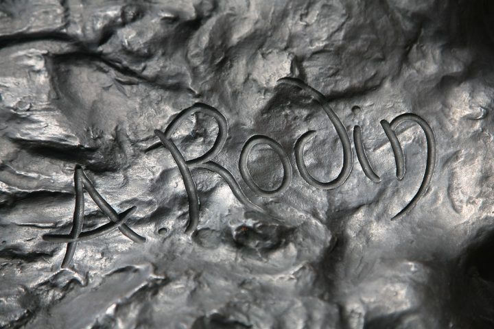 Signature of Auguste Rodin on The Thinker (photograph by Daniel Schwen, public domain, courtesy of Wikimedia Commons) 