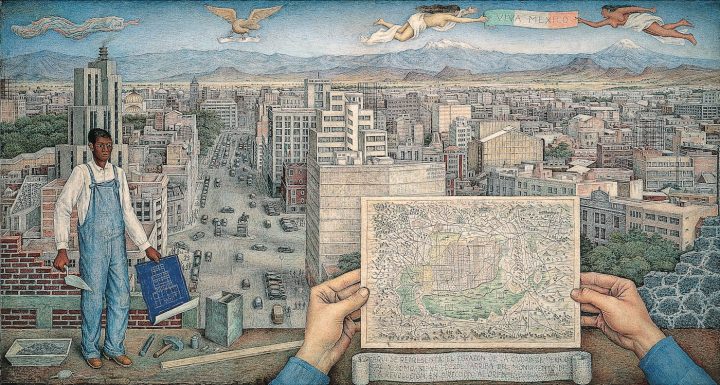 Juan O'Gorman, "Mexico City" (1949), Acervo CONACULTA — INBA, Museo de Arte Moderno (© Juan O'Gorman / Artists Rights Society, ARS, New York / SOMAAP, Mexico City)