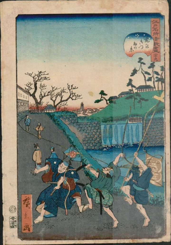 utagawa-hirokage-man-escapes-custody-1860