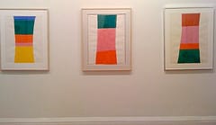 A view of some of the works included in a recent Jack Bush show Wilkin curated at the New York Studio School.