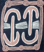 Charles Tarawa (Tjaruru) Tjungurrayi, "Moon Love Dreaming of Man and Woman -- Medicine Story" (1971) (courtesy nyu.edu/greyart)