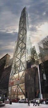 An artist's rendering of the proposed Nouvel tower to go up next to MoMA. (Atelier Jean Nouvel/Associated Press)