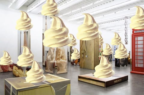 Urs Fischer's "Service à la française" (2009) as a soft serve vision.