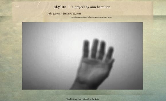 stylus, a project by ann hamilton