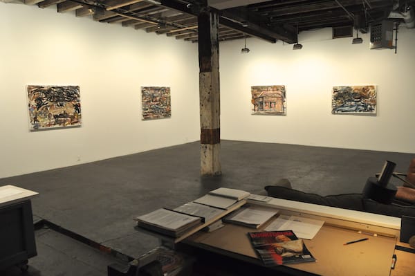 Left to right, "Nothing Real" (2011), "Shade" (2010), "The Carlton" (2010), "Idle" (2009) by David Deutsch Left to right, "Nothing Real" (2011), "Shade" (2010), "The Carlton" (2010), "Idle" (2009) by David Deutsch