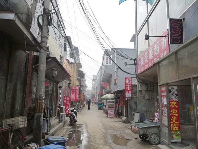 Caochangdi's main drag, which feels like a world away from 798 Art Zone.