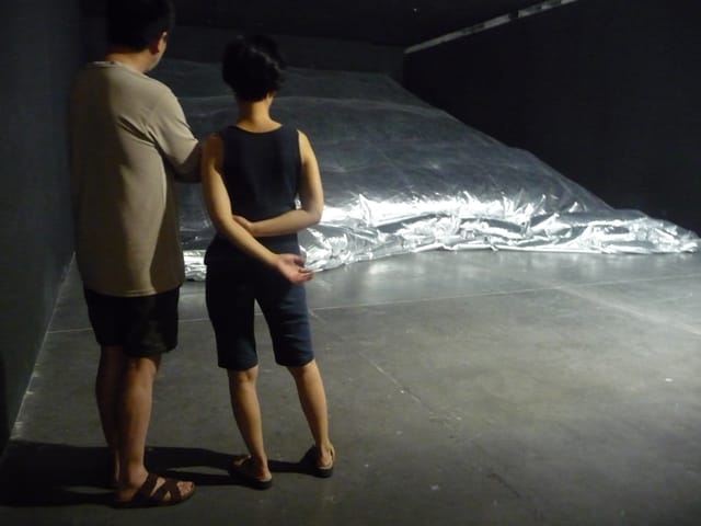 Zhang's latest work, A Necessary Cube (2011) expands to fill the entire gallery space before shrinking back.