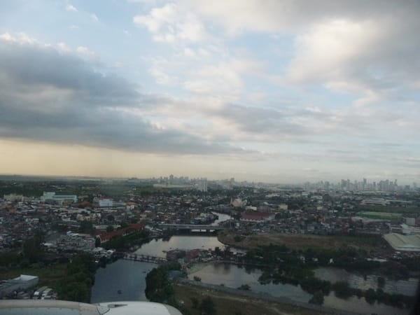 A view of Manila from my plane, landing at Ninoy Aquino International Airport.