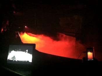 An installation view of Dan Goods's Jupiter simulation at Mindshare Los Angeles this month.