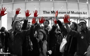 MoMA Returns Occupy Museums Banner, What's Next?