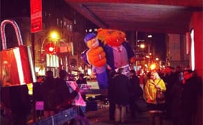 Sotheby's Art Handlers & OWS Protest Whitney Biennial VIP Party