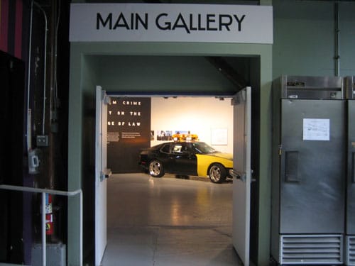 SOMArts' main gallery entrance and Corbett Griffith's "Mediator". (photo by author)