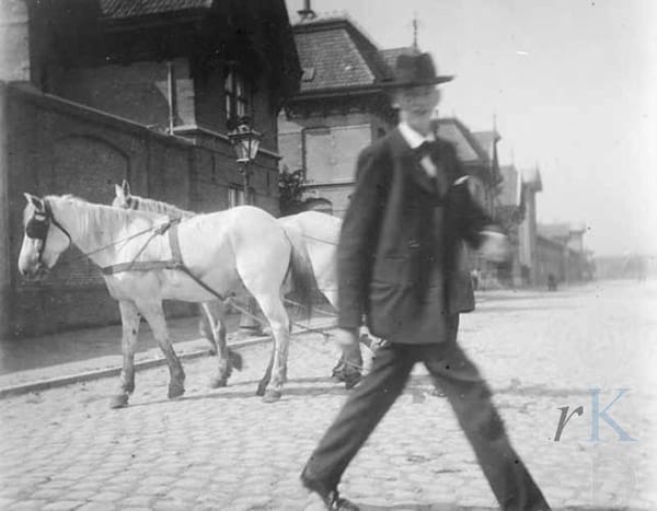 George Hendrik Breitner, "Horses and a passerby on Cruquiusweg"