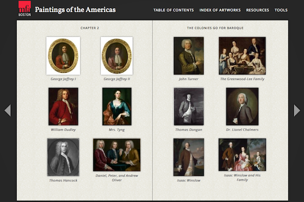 MFA Boston's Paintings of the Americas "app" offers a clean, easy to navigate interface with rich content about their collection.