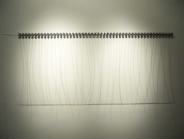 Zimoun, "50 prepared dc-motors, filler wire 1.0mm"