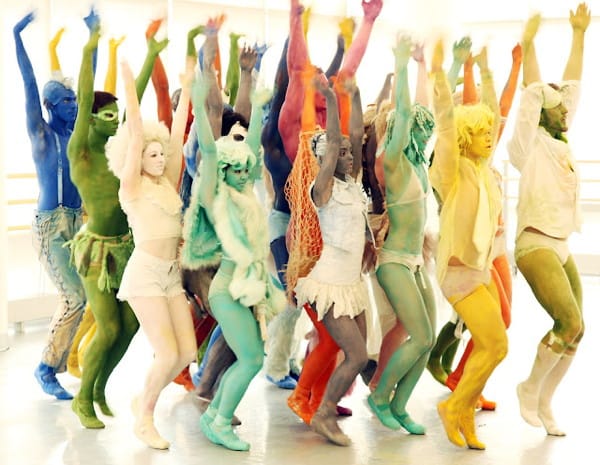 Dancers rehearsing for "Rave"