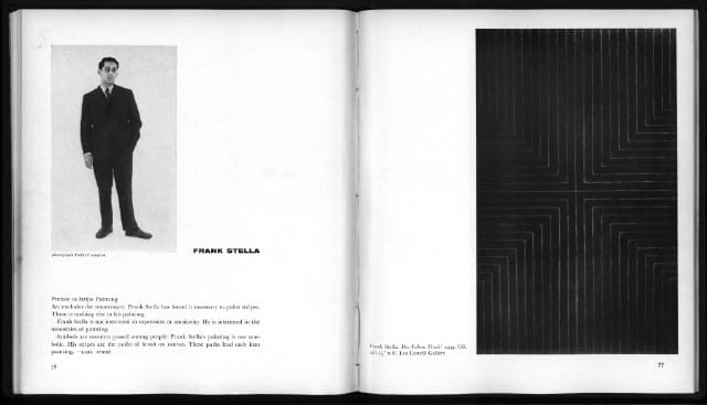 Frank Stella "Sixteen Americans" catalogue spread