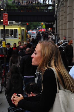 The crowd on 26th Street for the block party