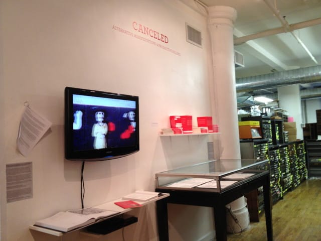 Installation view of "Canceled"