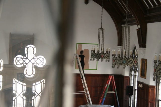 Busby installing "About Face"