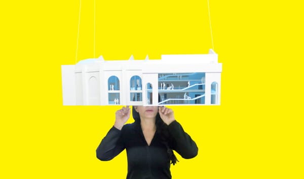 Abramovic wearing museum model