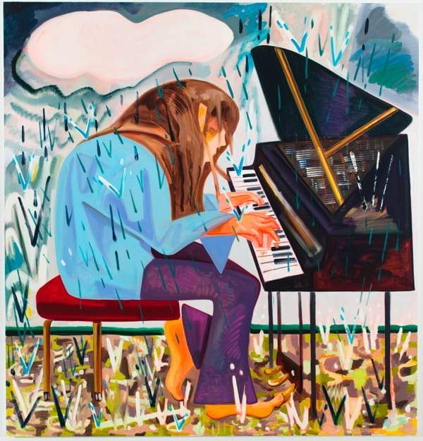 Dana Schutz, "Piano in the Rain"