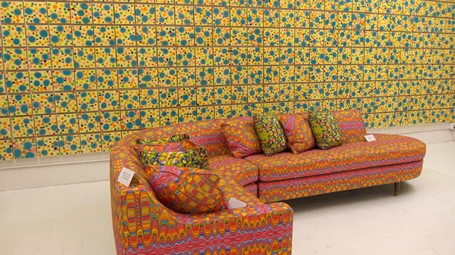 Sofa and painting ensemble by Lori Kirkbride