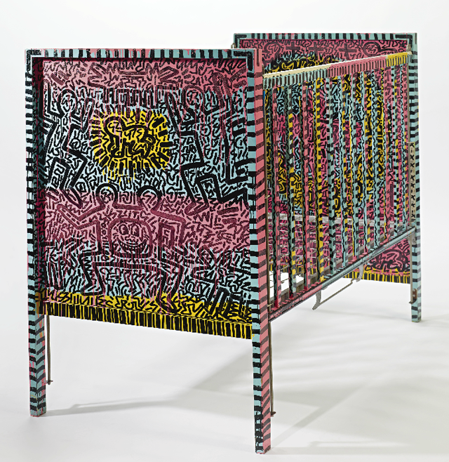 Keith Haring baby crib, "November 18, 1981"
