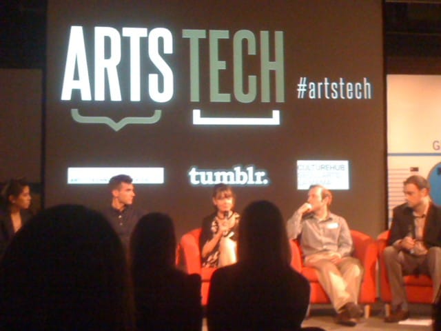 Panel discussion for #ArtsTech. Image by author.
