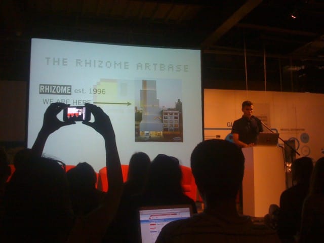 Ben Fino-Radin speaking at #ArtsTech.