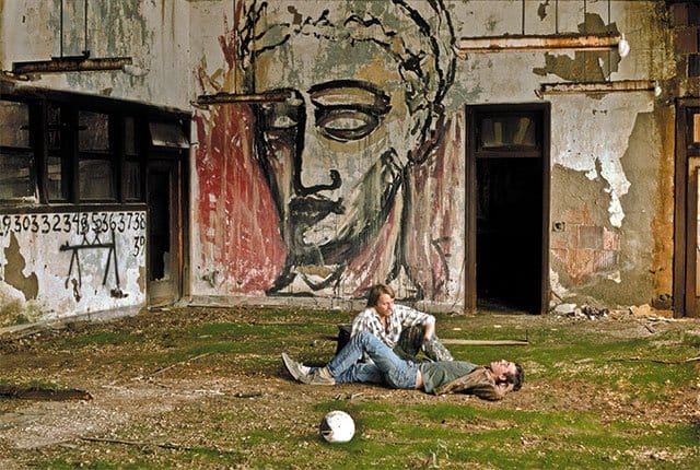 Andreas Sterzing, "Pier 34-1211 Mike Bidlo and David Wojnarowicz (Luis Frangella mural in background)"